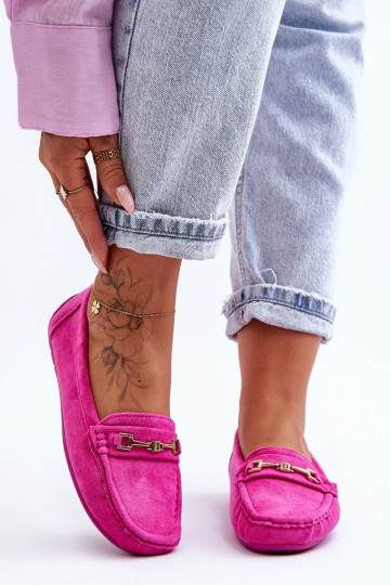 Klassikalised seemisnahast mokassiinid Tumeroosad värvi Corinell 2