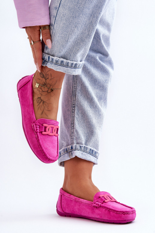 Moekad Seemisnahast mokassiinid Tumeroosad värvi Rabell Moekad Seemisnahast mokassiinid Tumeroosad värvi Rabell