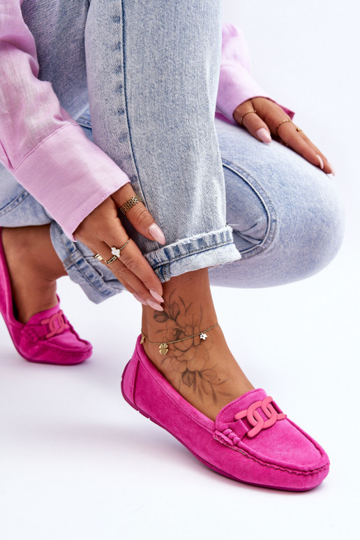 Moekad Seemisnahast mokassiinid Tumeroosad värvi Rabell Moekad Seemisnahast mokassiinid Tumeroosad värvi Rabell