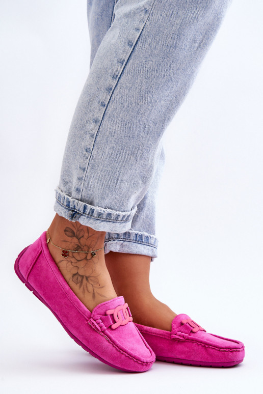 Moekad Seemisnahast mokassiinid Tumeroosad värvi Rabell Moekad Seemisnahast mokassiinid Tumeroosad värvi Rabell