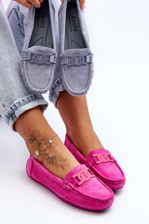 Moekad Seemisnahast mokassiinid Tumeroosad värvi Rabell Moekad Seemisnahast mokassiinid Tumeroosad värvi Rabell