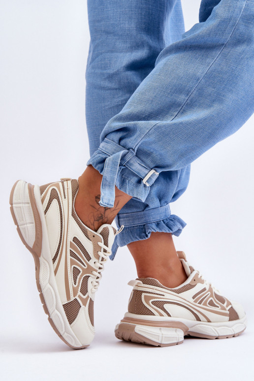 spordijalatsid nööritavad beeži värvi Emare spordijalatsid nööritavad beeži värvi Emare