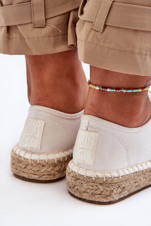 nööritavad vaba aja jalatsid espadrillid Big Star LL274833 valget värvi nööritavad vaba aja jalatsid espadrillid Big Star LL274833 valget värvi