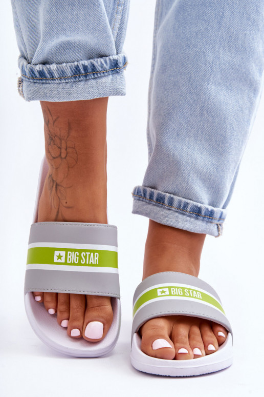 Kerged sussid Big Star JJ274647 Valget-Halli värvi Kerged sussid Big Star JJ274647 Valget-Halli värvi