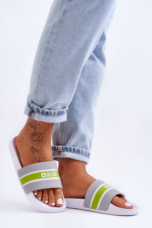 Kerged sussid Big Star JJ274647 Valget-Halli värvi Kerged sussid Big Star JJ274647 Valget-Halli värvi