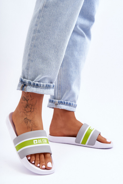 Kerged sussid Big Star JJ274647 Valget-Halli värvi Kerged sussid Big Star JJ274647 Valget-Halli värvi