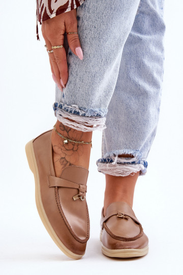 Klassikalise mudeli naiste mokassiinid pruunid värvi Cortez 2