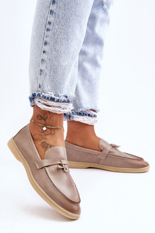 Klassikalise mudeli naiste mokassiinid Halli värvi Cortez