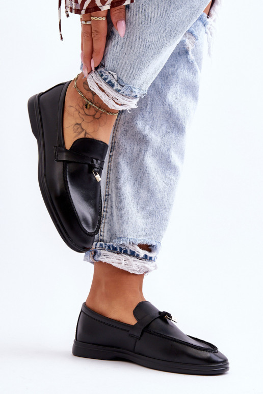 Klassikalise mudeli naiste mokassiinid mustad Cortez