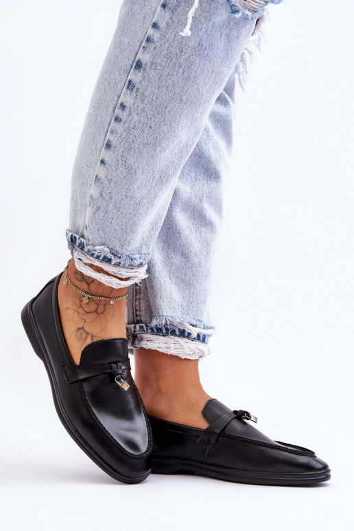 Klassikalise mudeli naiste mokassiinid mustad Cortez