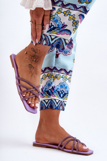 Sussid rihmadega I  Violetne värv Leomi