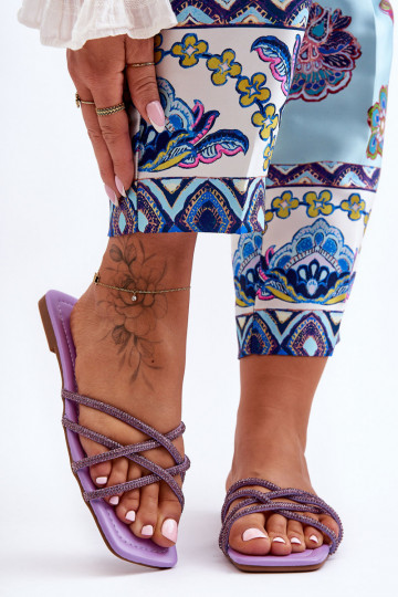 Sussid rihmadega I  Violetne värv Leomi 2