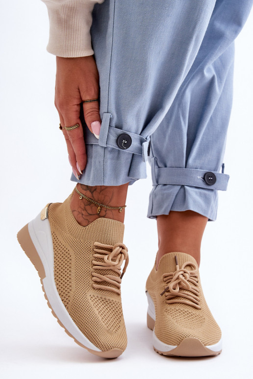 Riidest  spordijalatsid  beeži värvi Visconti Riidest  spordijalatsid  beeži värvi Visconti