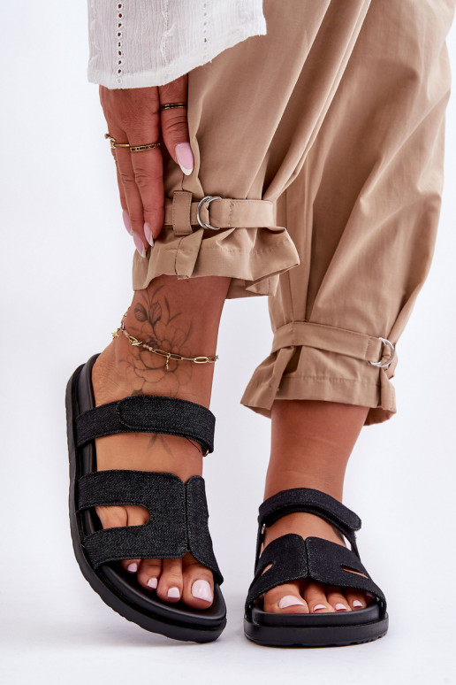 Riidest   Sussid krõpsudega kinnitatav mustad Jose Riidest   Sussid krõpsudega kinnitatav mustad Jose