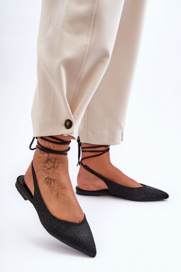 Klassikalise mudeli kõrge kontsaga Terava ninaga jalatsid mustad Delimena