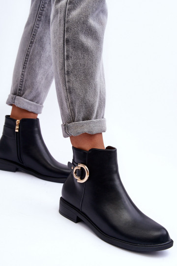 Naiste poolsaapad laiade nööridega mustad Meronei 2