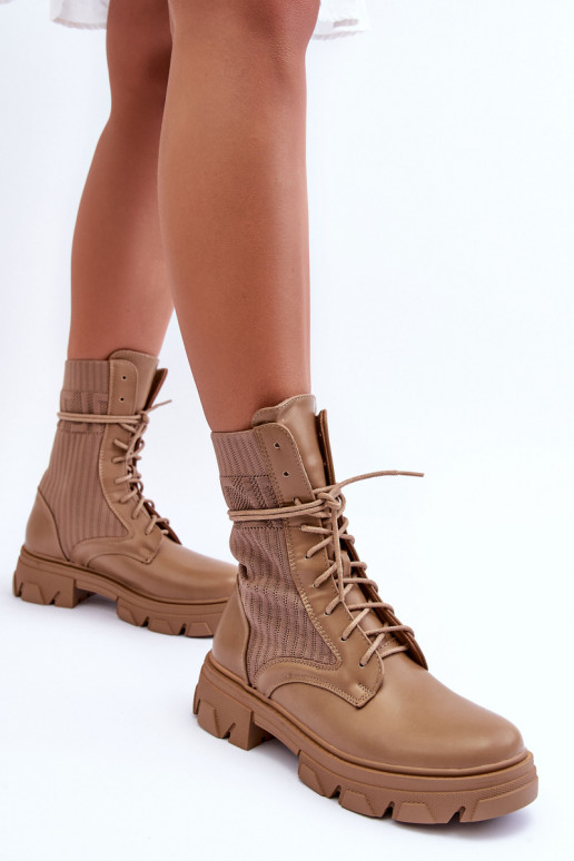 saapad nööritavad beeži värvi Marlissa saapad nööritavad beeži värvi Marlissa