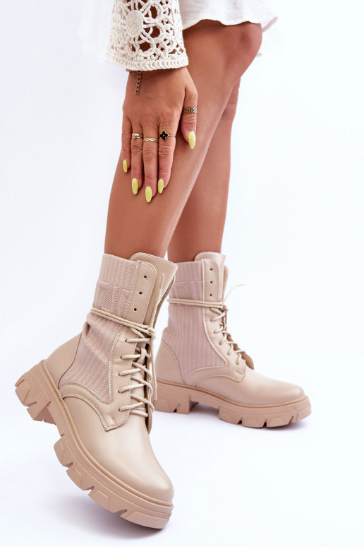 saapad nööritavad beeži värvi Marlissa saapad nööritavad beeži värvi Marlissa