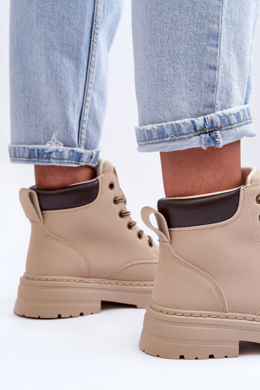 jalanõud Naiste poolsaapad voodriga Elevandiluu värvi Corbin