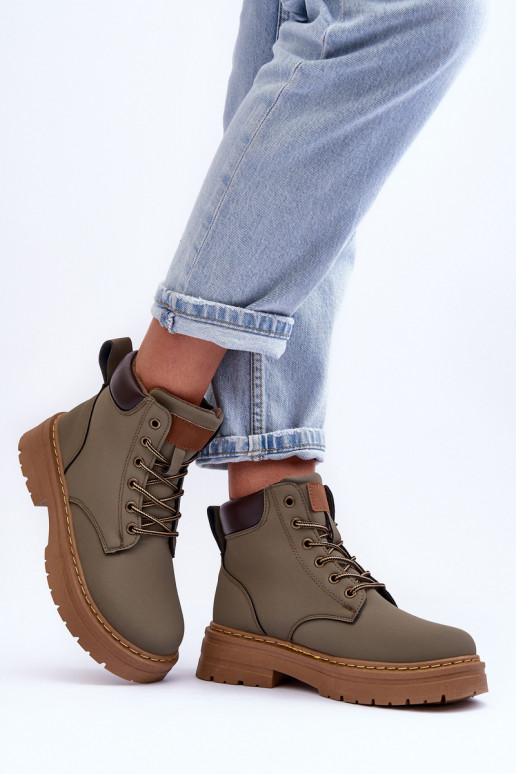 jalanõud Naiste poolsaapad voodriga Rohelist värvi Corbin