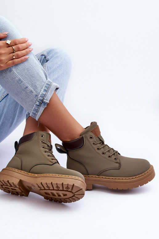 jalanõud Naiste poolsaapad voodriga Rohelist värvi Corbin