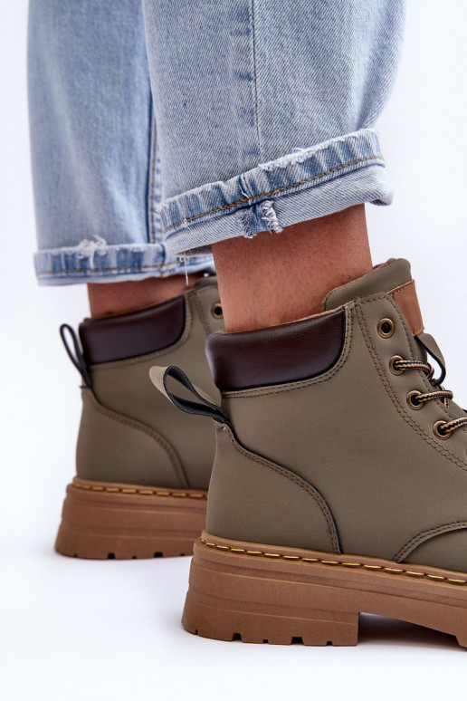 jalanõud Naiste poolsaapad voodriga Rohelist värvi Corbin