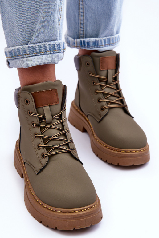 jalanõud Naiste poolsaapad voodriga Rohelist värvi Corbin