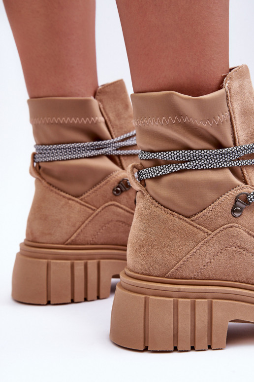 Seemisnahast kingad nööritavad beeži värvi Acorn