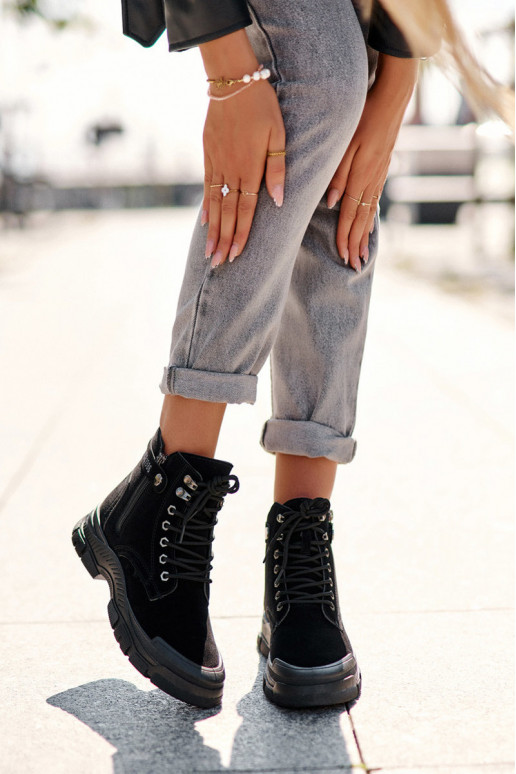 voodriga seemisnakhsed Naiste poolsaapad mustad Jailina