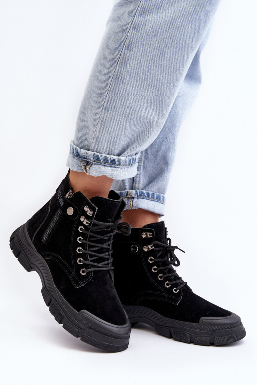 voodriga seemisnakhsed Naiste poolsaapad mustad Jailina