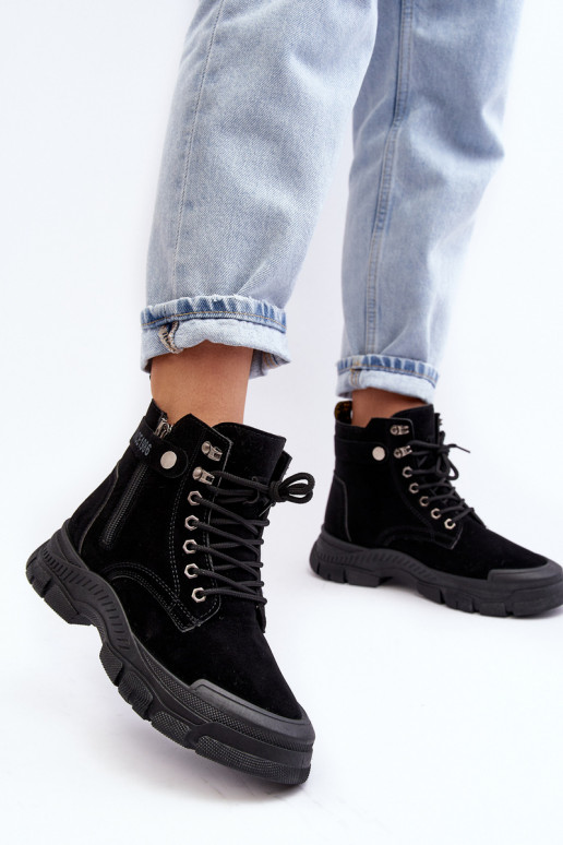 voodriga seemisnakhsed Naiste poolsaapad mustad Jailina