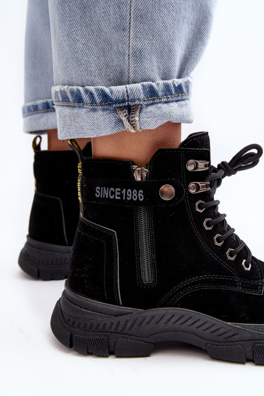 voodriga seemisnakhsed Naiste poolsaapad mustad Jailina