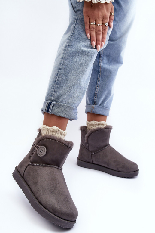 voodriga   nööpidega lumesaapad kaunistustega Halli värvi Siriol voodriga   nööpidega lumesaapad kaunistustega Halli värvi Siriol