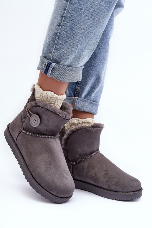 voodriga   nööpidega lumesaapad kaunistustega Halli värvi Siriol voodriga   nööpidega lumesaapad kaunistustega Halli värvi Siriol