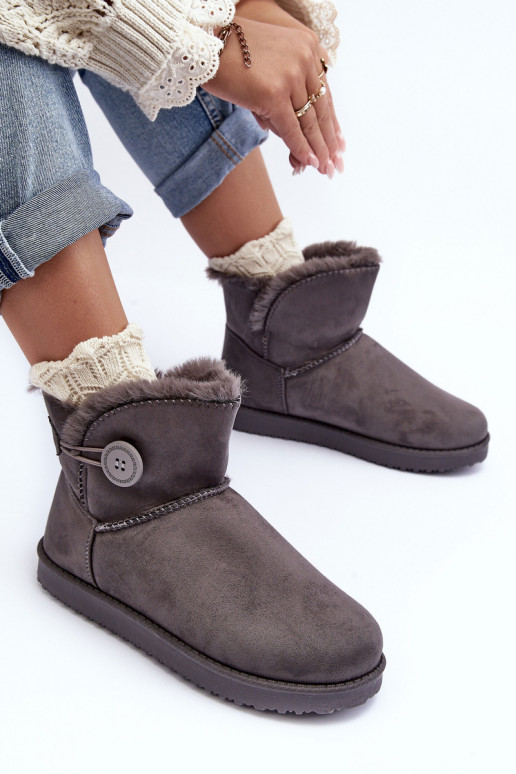 voodriga   nööpidega lumesaapad kaunistustega Halli värvi Siriol voodriga   nööpidega lumesaapad kaunistustega Halli värvi Siriol