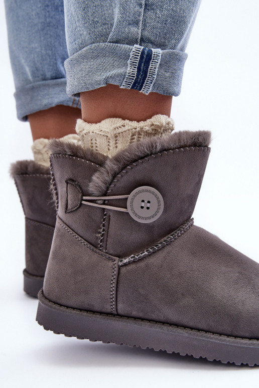 voodriga   nööpidega lumesaapad kaunistustega Halli värvi Siriol voodriga   nööpidega lumesaapad kaunistustega Halli värvi Siriol