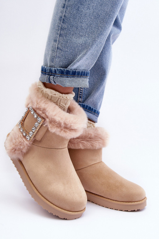 nööpidega lumesaapad voodriga neetide ja pandlaga beeži värvi Dulca nööpidega lumesaapad voodriga neetide ja pandlaga beeži värvi Dulca