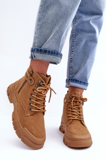 voodriga seemisnakhsed Naiste poolsaapad pruunid värvi Jailina 2