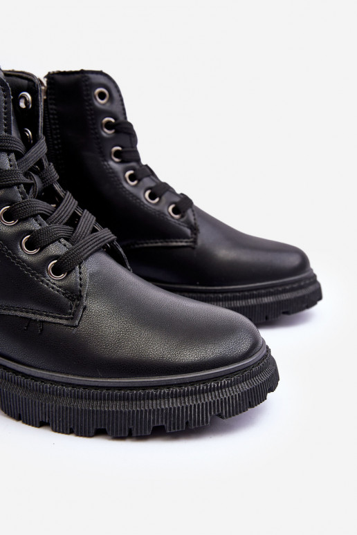 Naiste poolsaapad Laste jalanõud voodriga Big Star MM374152 mustad