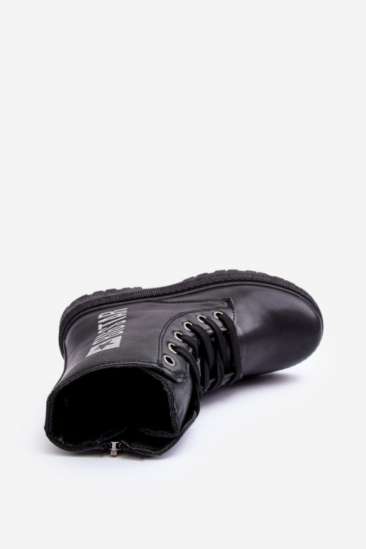 Naiste poolsaapad Laste jalanõud voodriga Big Star MM374152 mustad