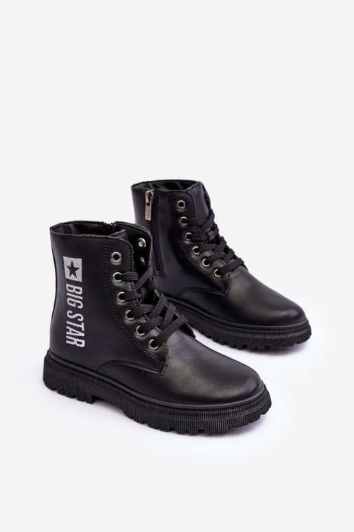 Naiste poolsaapad Laste jalanõud voodriga Big Star MM374152 mustad