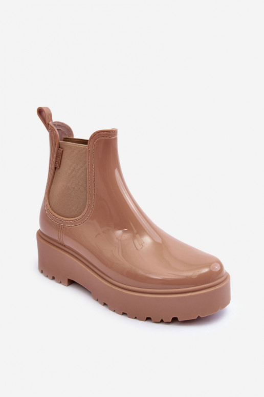 Laque Kummikud Naiste poolsaapad platvormiga Big Star MM274396 beeži värvi Laque Kummikud Naiste poolsaapad platvormiga Big Star MM274396 beeži värvi