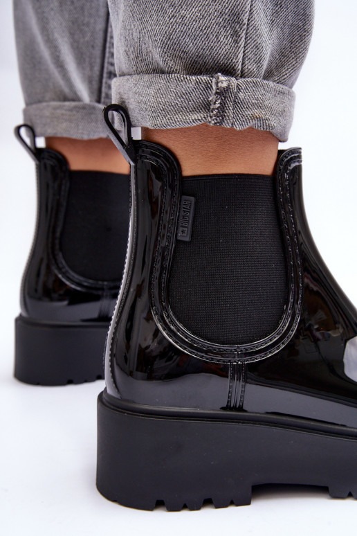 Laque Kummikud Naiste poolsaapad platvormiga Big Star MM274395 mustad Laque Kummikud Naiste poolsaapad platvormiga Big Star MM274395 mustad