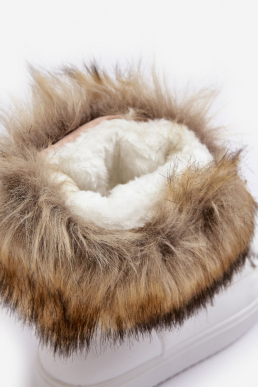 nööpidega lumesaapad nööritavad valget värvi Santero