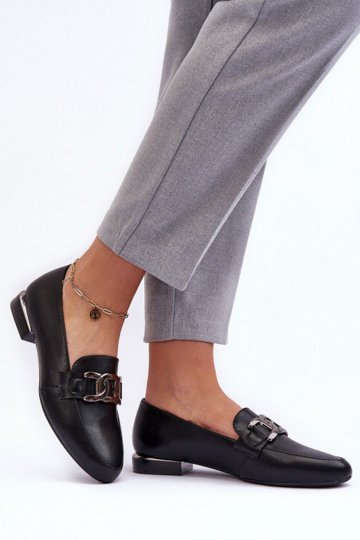 naiste mokassiinid kaunistustega mustad Camilena