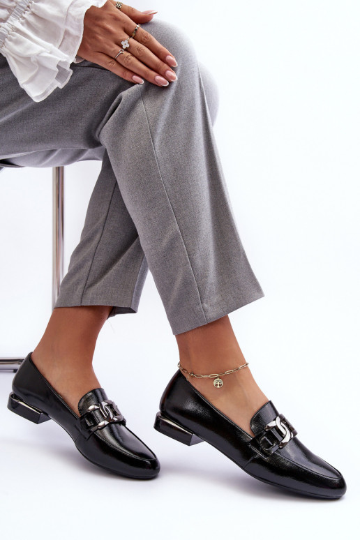 naiste mokassiinid Laque kaunistustega mustad Camilena