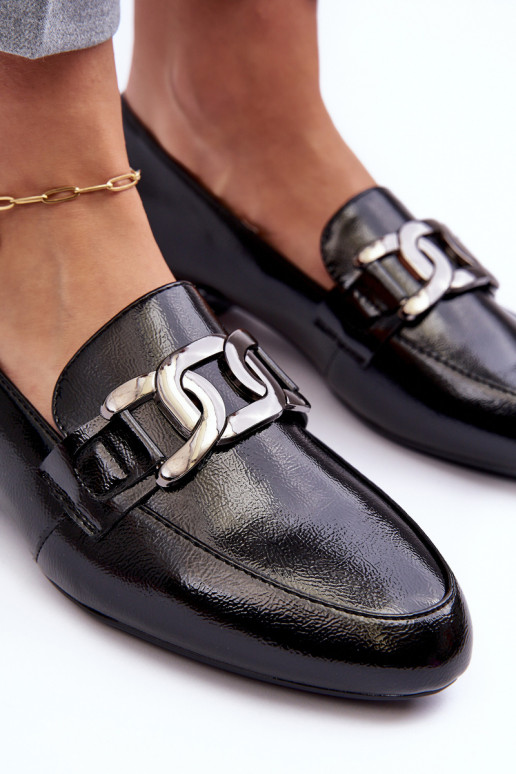 naiste mokassiinid Laque kaunistustega mustad Camilena