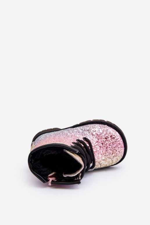 Laste jalanõud Läikivad Naiste poolsaapad voodriga tõmblukuga Mitmevärvilised Saussa