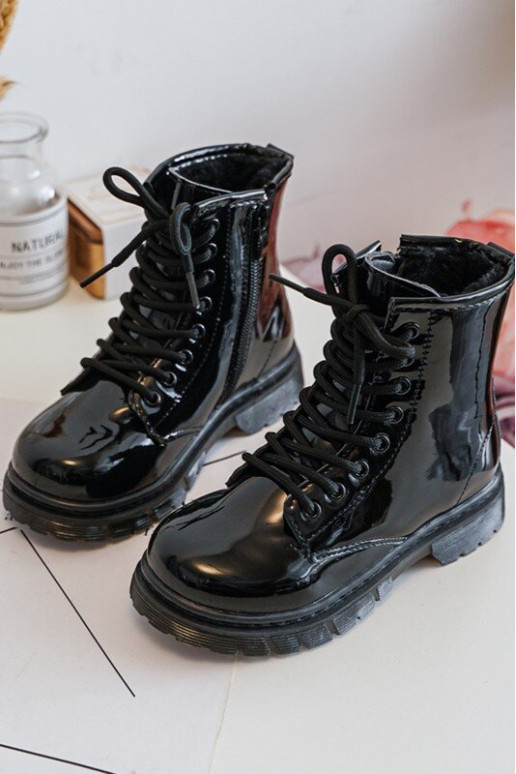 Laste jalanõud Laque tõmblukuga mustad Tibbie