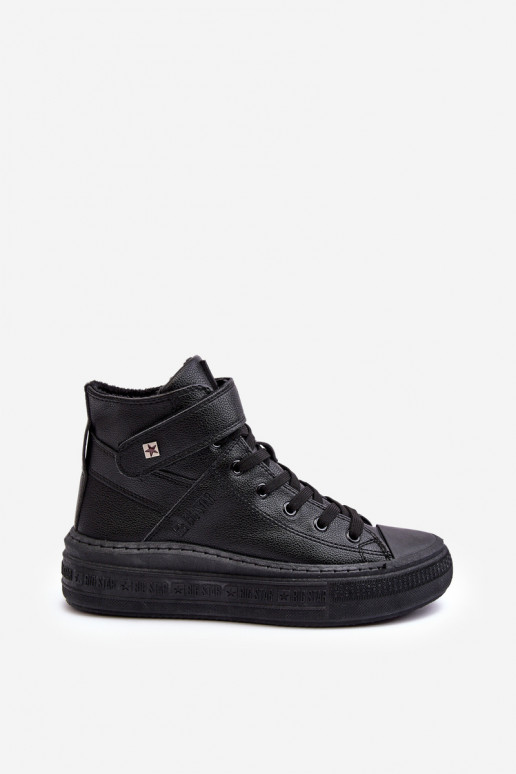 naiste saapad voodriga platvormiga Big Star mustad MM274008